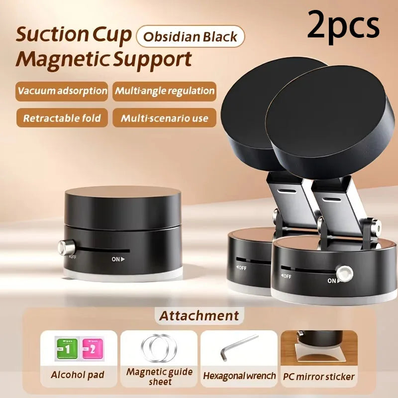 Magnetic Suction Cup Phone Holder - Multi-Functional & Foldable Storage Solution