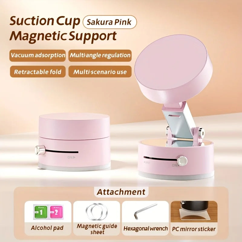 Magnetic Suction Cup Phone Holder - Multi-Functional & Foldable Storage Solution