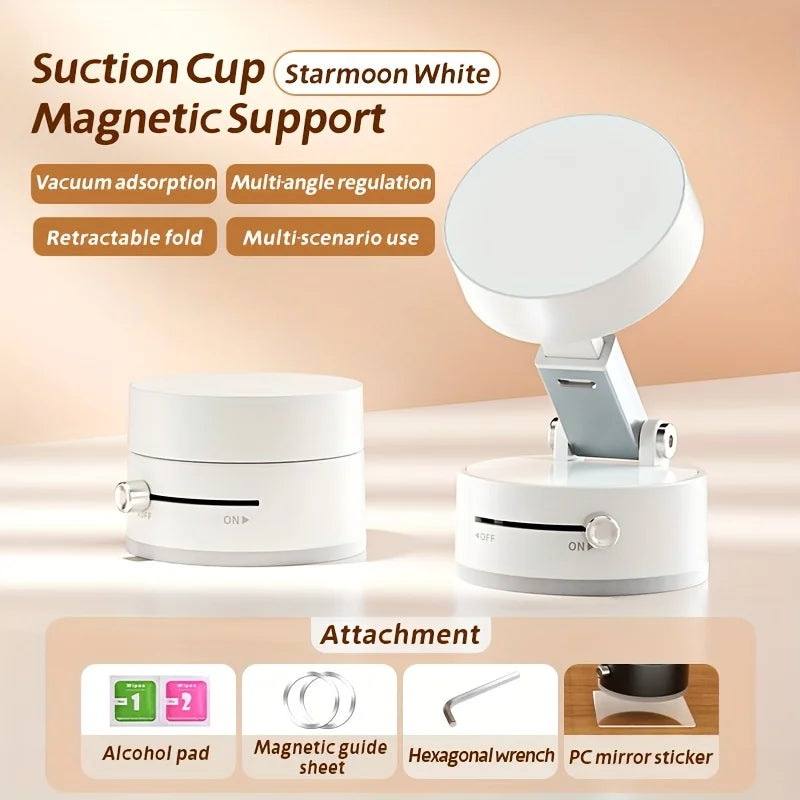 Magnetic Suction Cup Phone Holder - Multi-Functional & Foldable Storage Solution