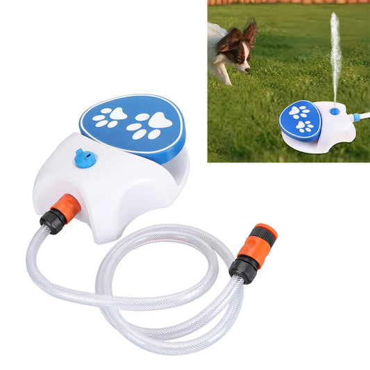 Outdoor Dog Water Fountain Paw Activated – Step-On Pet Water Dispenser with Hose for Lawn & Garden Hydration