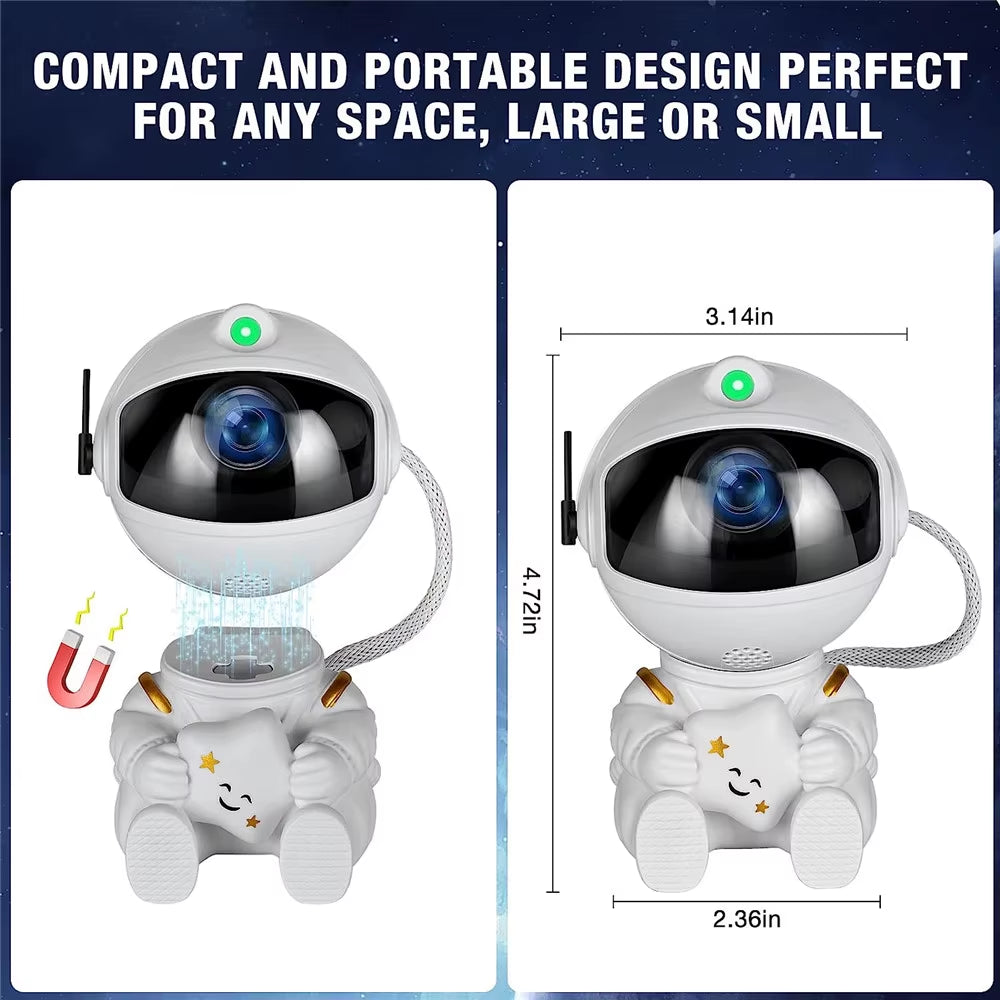 Astronaut Galaxy Starry Projector Lamp – LED Night Light Star Sky Projector for Bedroom, Kids, Home Decor & Birthday Gift