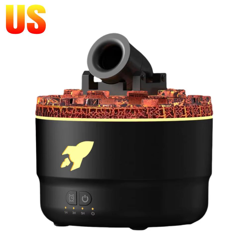 Volcanic Crack Light Cannon Aroma Humidifier – Essential Oil Diffuser, Aromatherapy Mist & Night Light for Home & Office