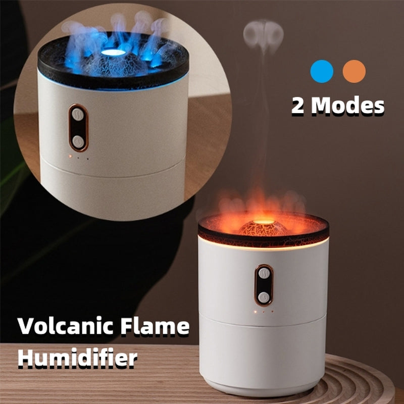 Volcanic Flame Aroma Diffuser – USB Portable Jellyfish Humidifier with Night Light & Essential Oil Fragrance