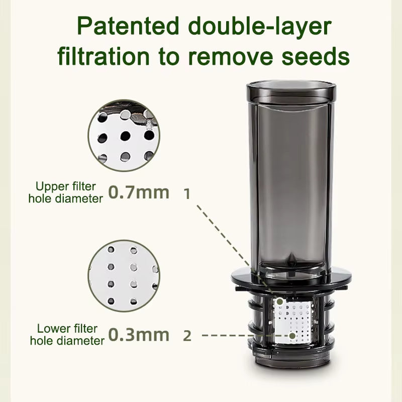 Centrifugal Juicer Slow Masticating Fruit Juice Extractor with 31mm Feed Chute, Cold Press Blender & Orange Separator for High Juice Yield