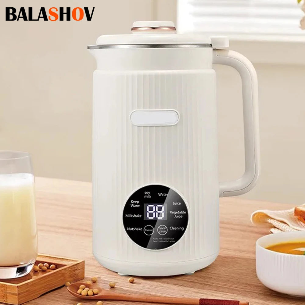 1200ML Electric Soy Milk Maker – Automatic Intelligent Filter-Free Soybean Milk Machine & Food Blender for Rice Paste, Nut Milk & Smoothies (EU/US Plug)