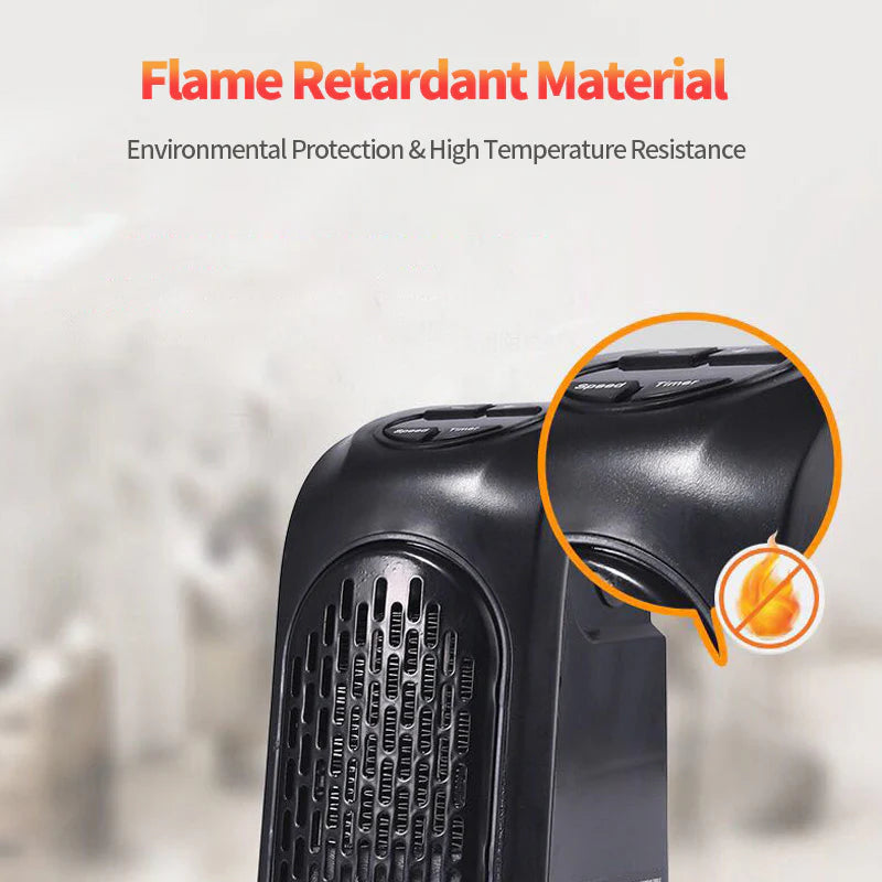 Mini Electric Ceramic Heater – Portable Winter Warmer for Home, Office & Camping | Adjustable Temperature & Timer