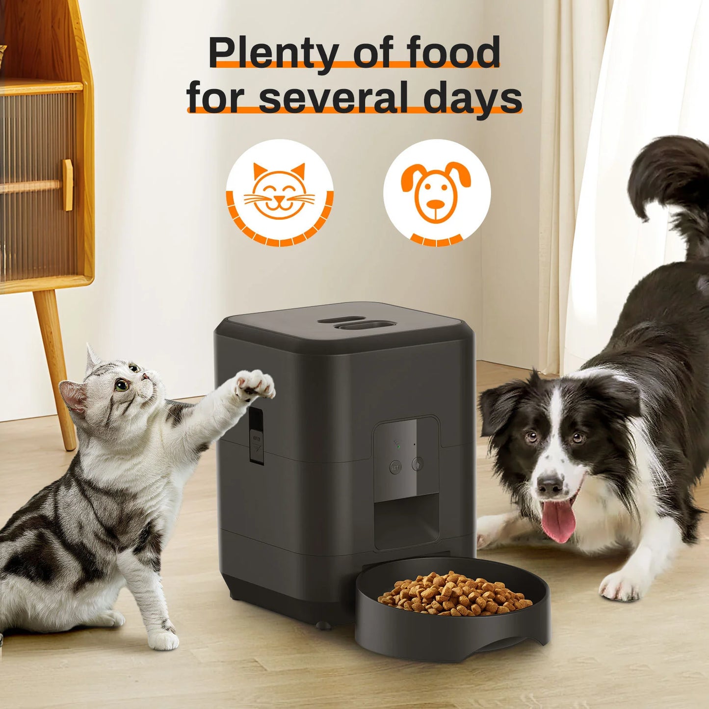Intelligent Automatic Pet Feeder – Remote & Timer Controlled Quantitative Cat Feeder | Smart Pet Feeding Tableware