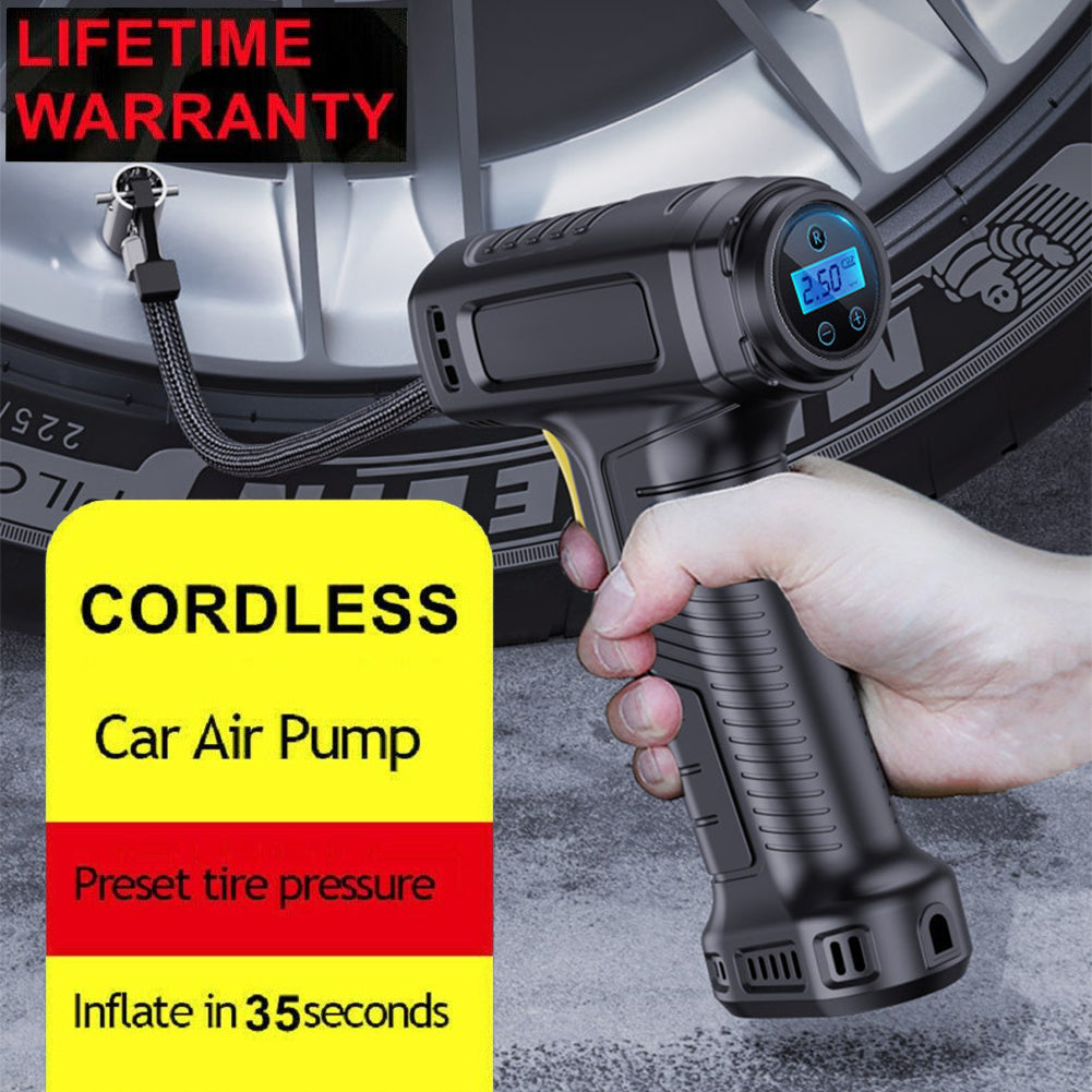 Car Tyre Inflator Cordless Digital Air Compressor Pump – USB Rechargeable 150 PSI for Car, Motorcycle, Bike & Sports Balls