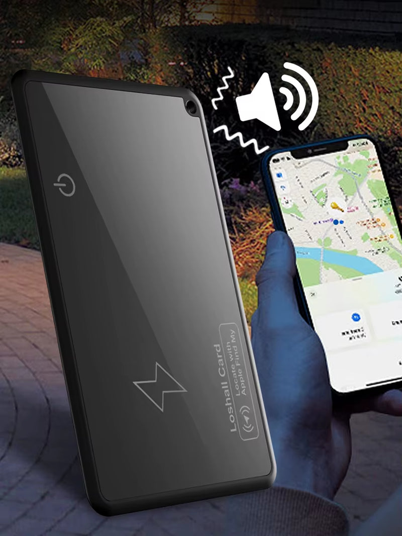Wireless Charging GPS Tracker – Apple Find My Compatible Waterproof Item Locator for Wallet, Purse, Passport, Luggage