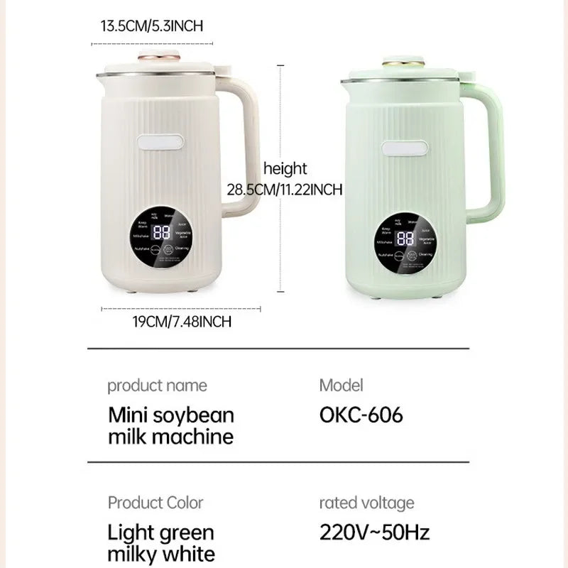1200ML Electric Soy Milk Maker – Automatic Intelligent Filter-Free Soybean Milk Machine & Food Blender for Rice Paste, Nut Milk & Smoothies (EU/US Plug)