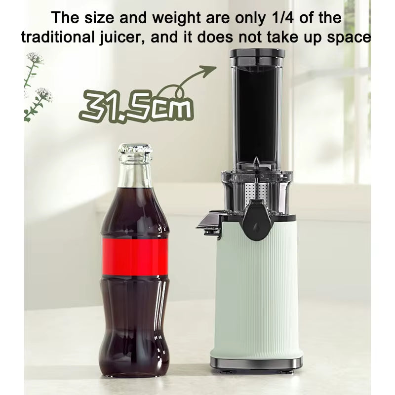 Centrifugal Juicer Slow Masticating Fruit Juice Extractor with 31mm Feed Chute, Cold Press Blender & Orange Separator for High Juice Yield