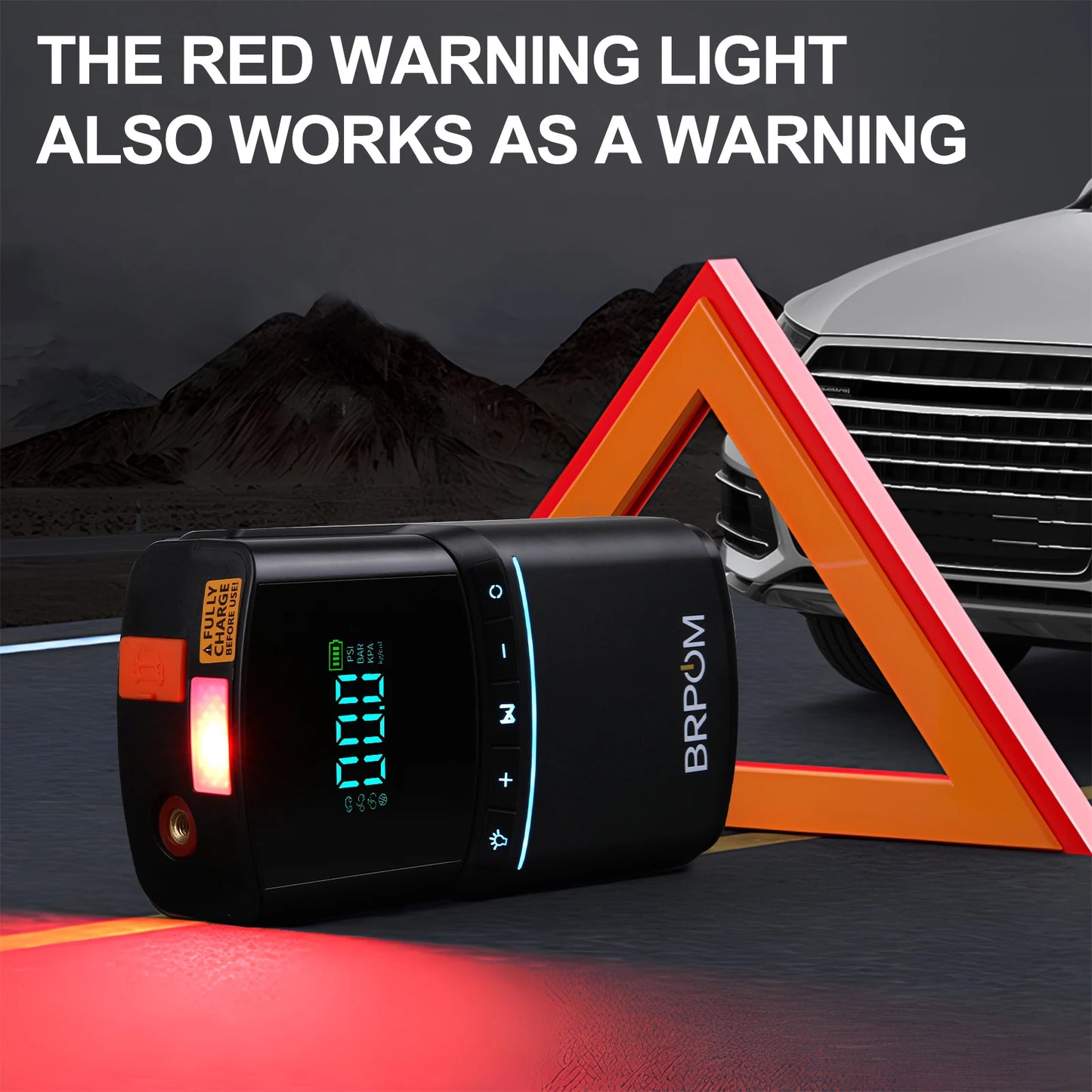 4-in-1 Car Jump Starter & Emergency Air Pump – 4000A Peak Current, 150PSI Digital Tire Inflator, 17800mAh Power Bank