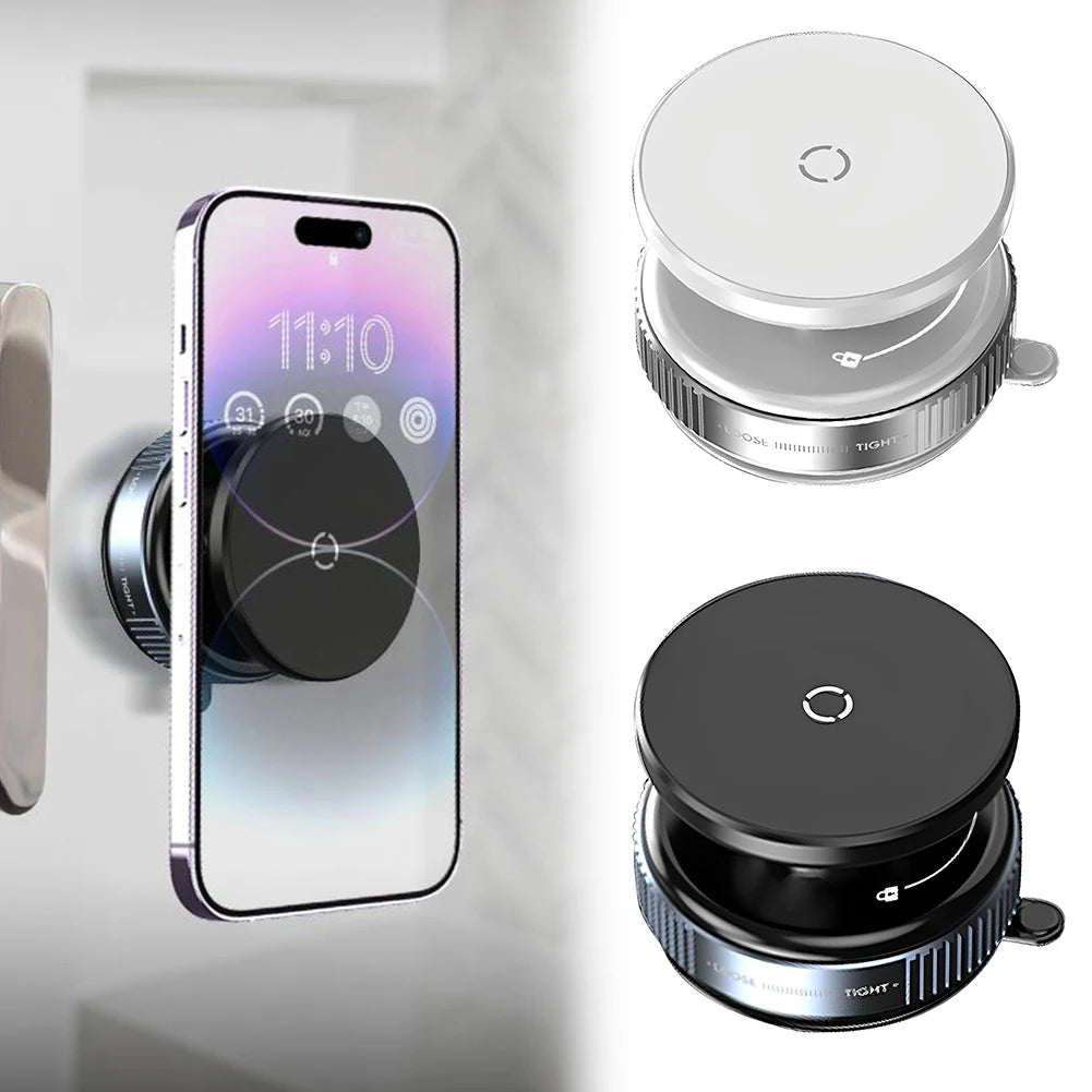 Vacuum Magnetic Car Phone Holder – 360° Rotation Suction Cup Navigation Stand Bracket for Magsafe iPhone 16/15/14/13/12