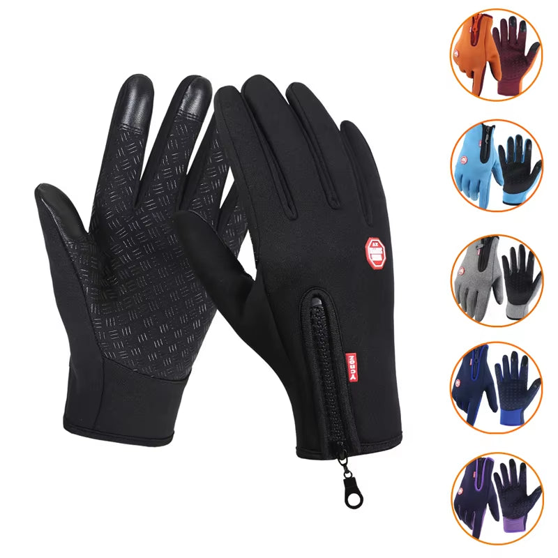 Winter Touchscreen Gloves for Men & Women – Waterproof, Warm, Outdoor Sports & Motorcycle Use