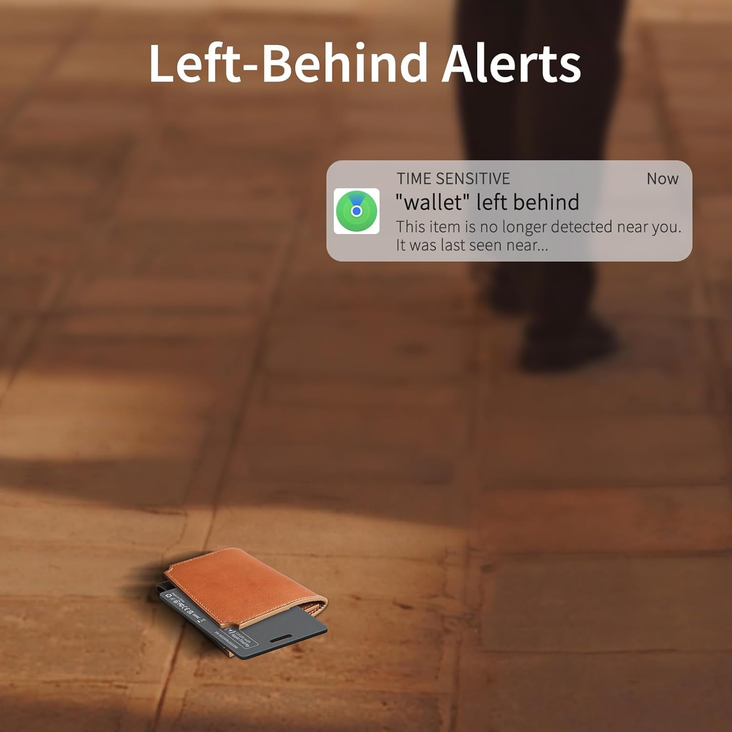 Wallet Tracker Card – Rechargeable Bluetooth Smart Track Card, Works with Apple Find My (iOS Only), Slim Waterproof Wallet Finder, Rechargeable Smart Locator for Wallet, Luggage & Cardholder
